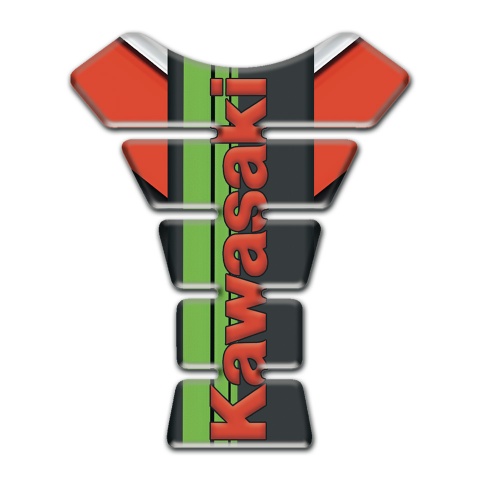 Kawasaki Tank Pad Protector Colorful Print with Red Logo 