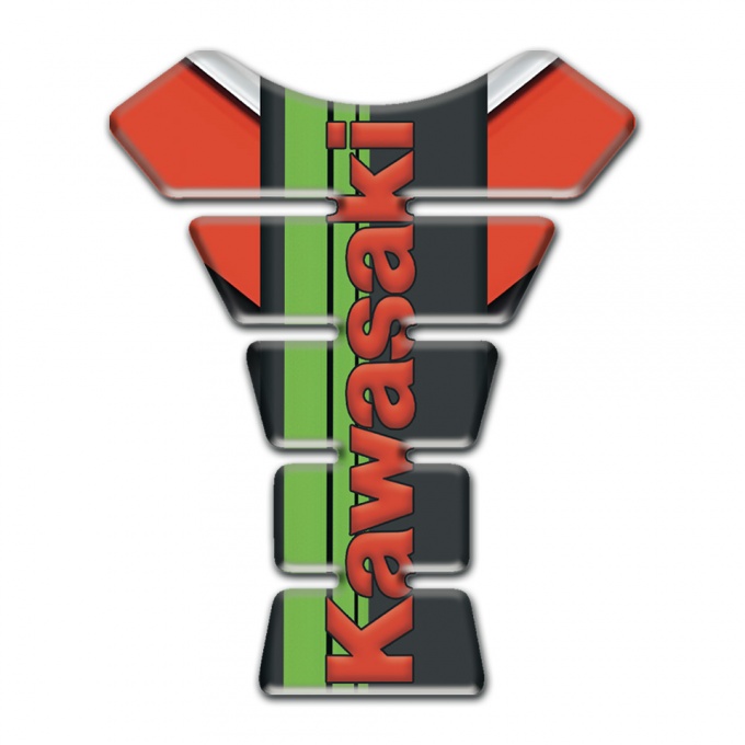 Kawasaki Tank Pad Protector Colorful Print with Red Logo 
