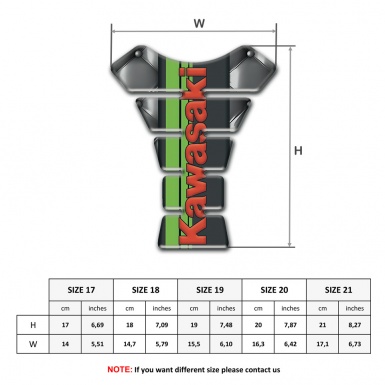 Kawasaki Tank Protector Gray Leather Effect and Green Tape with Red Logo 