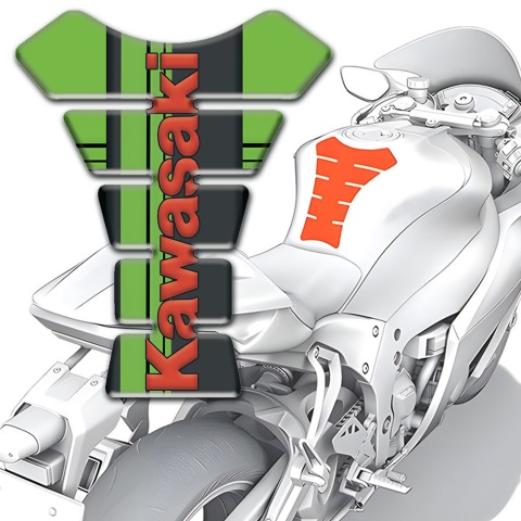 Kawasaki Tank Protector Fresh Green Color Design 