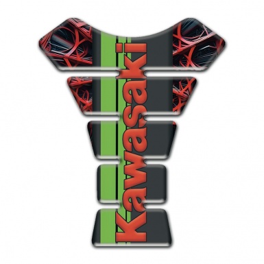 Kawasaki Tank Pad Motorbike Red Spider Web Amazing Design 