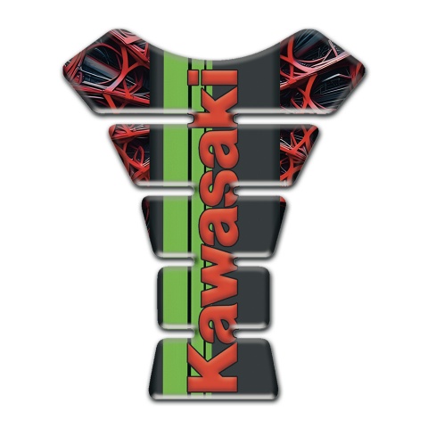 Kawasaki Tank Pad Motorbike Red Spider Web Amazing Design 