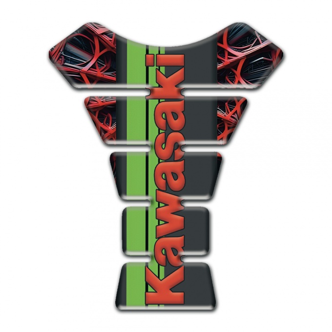 Kawasaki Tank Pad Motorbike Red Spider Web Amazing Design 