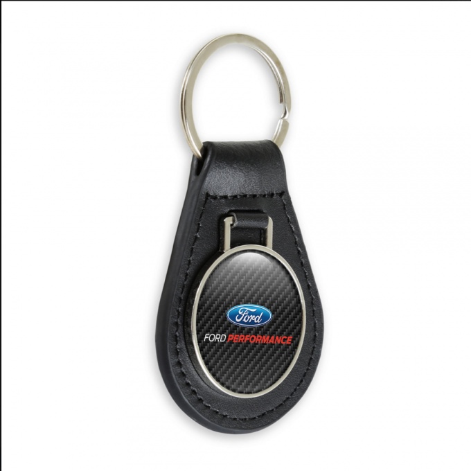 Ford Performance Key Fob Leather Dark Carbon Blue Logo | Keychains ...