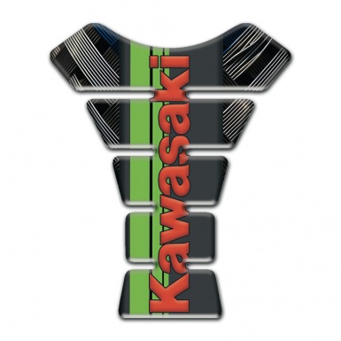 Kawasaki Tank Guard Pads Crossed Belts Version