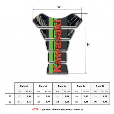 Kawasaki Tank Guard Pads Crossed Belts Version