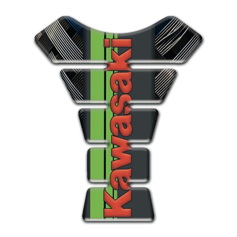 Kawasaki Tank Guard Pads Crossed Belts Version 