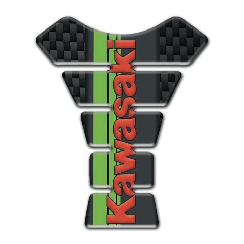 Kawasaki Tank Pad Motorbike Black Fibers Version 