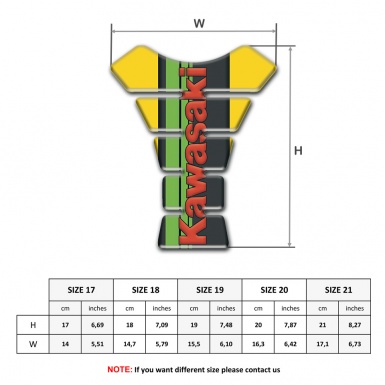 Kawasaki Tank Guard Pads Yellow Design Version 
