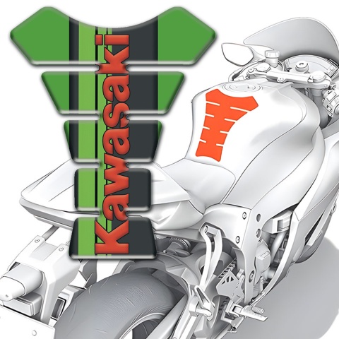 Kawasaki Tank Pad Protector Green Design Version