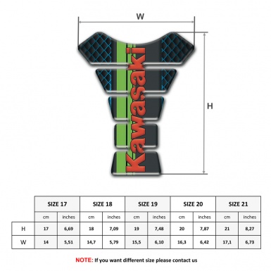 Kawasaki Tank Pad Protector Neon Mesh Design Version