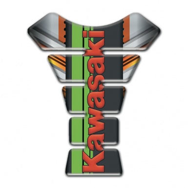Kawasaki Tank Pad Motorbike Gray Copper Version