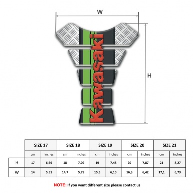 Kawasaki Tank Protector Crossed patterns Design Version