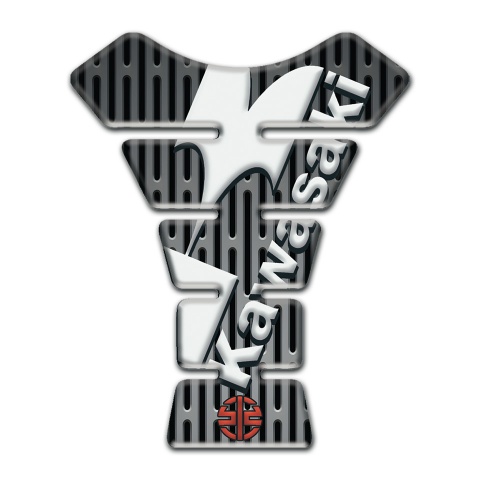 Kawasaki Tank Protector Metal Ornament Effect with Diagonal White Logo 