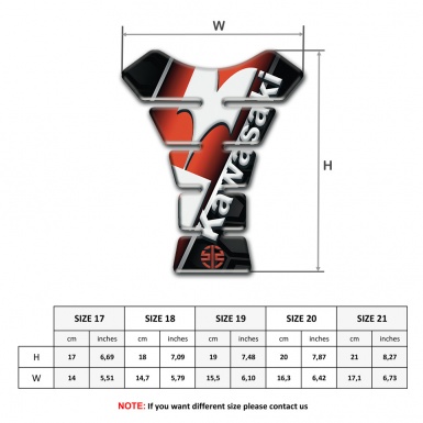 Kawasaki Tank Guard Pads High-Quality Model with Diagonal White Logo