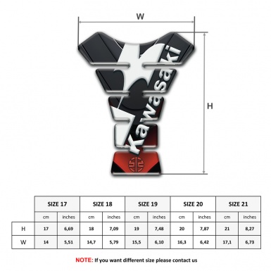 Kawasaki Tank Fuse Premium Quality Model with White Logo Style 