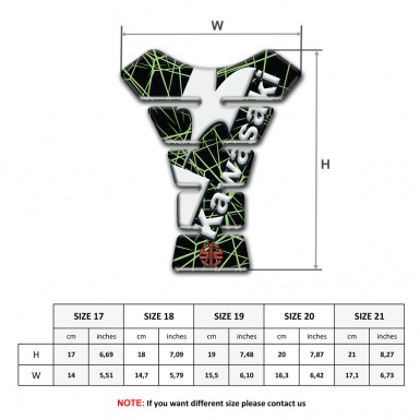 Kawasaki Tank Fuse Green Spider Web Design with White Logo