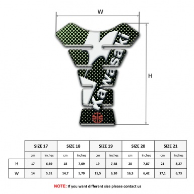 Kawasaki Tank Pad Motorbike Green Dots Base Style with White Logo 
