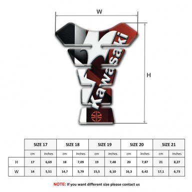 Kawasaki Tank Fuse Stylish Design with White Diagonal Logo