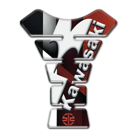 Kawasaki Tank Fuse Stylish Design with White Diagonal Logo