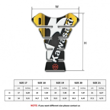 Kawasaki Tank Guard Pads High End Model with White Diagonal Logo