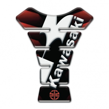 Kawasaki Tank Fuse Merged Red Black Base White Diagonal Logo