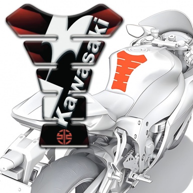 Kawasaki Tank Fuse Merged Red Black Base White Diagonal Logo