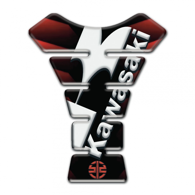 Kawasaki Tank Fuse Merged Red Black Base White Diagonal Logo