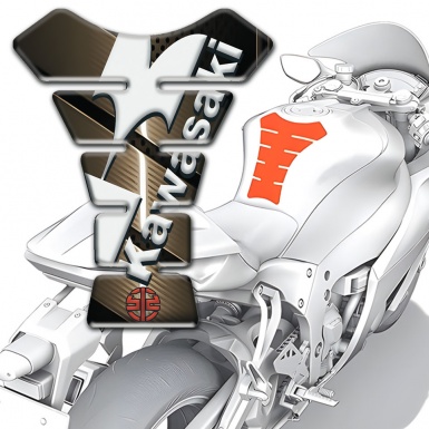 Kawasaki Tank Guard Pads Bronze Motive Edition