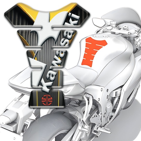 Kawasaki Tank Fuse High-Quality Model with White Diagonal logo 