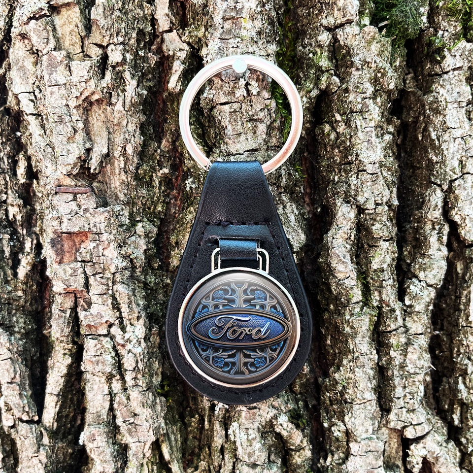 Ford Key Fob Leather Blue Gradient Leaf Edition | Keychains ...