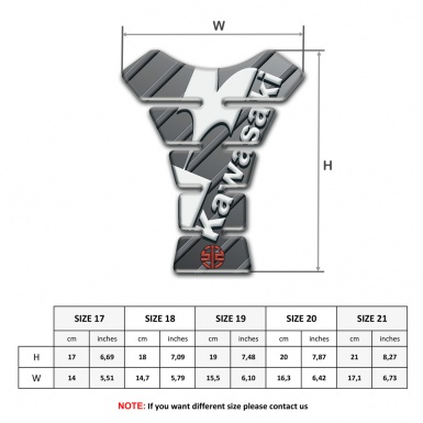 Kawasaki Tank Guard Pads Gray Model with White Logo