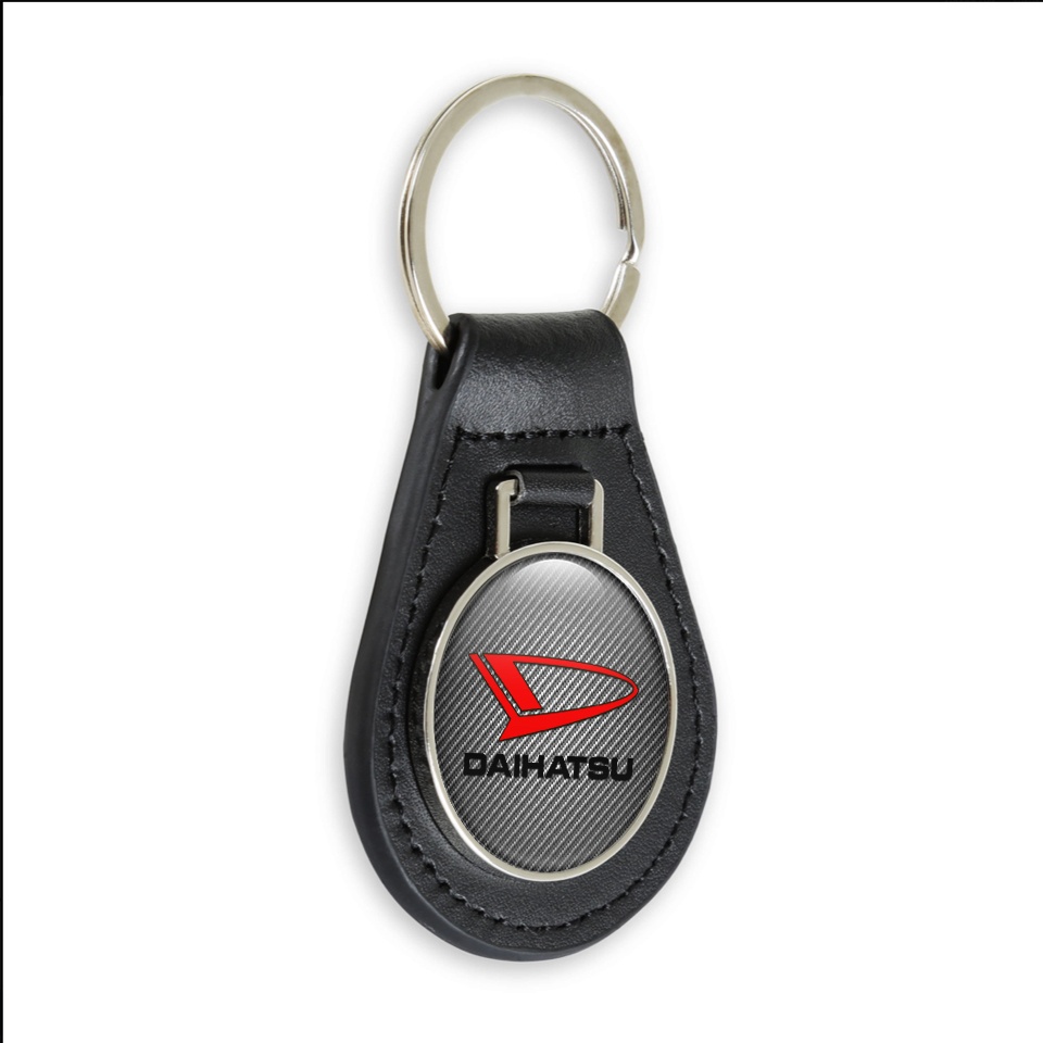 Daihatsu Leather Keychain Light Carbon Red Logo | Keychains ...