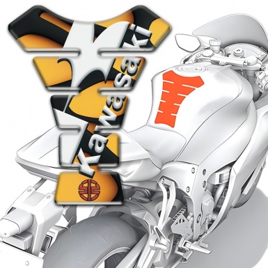 Kawasaki  Tank Fuse Yellow Black Patterns Version