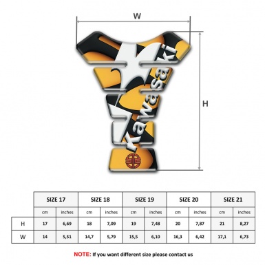 Kawasaki  Tank Fuse Yellow Black Patterns Version