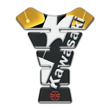 Kawasaki Tank Guard Pads Center Silicone Sticker Super Vision