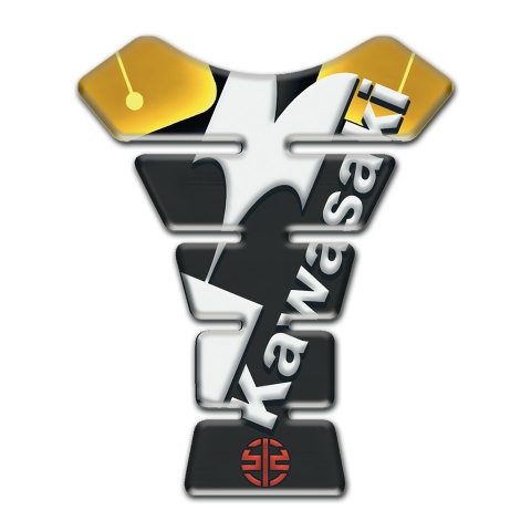 Kawasaki Tank Guard Pads Center Silicone Sticker Super Vision 