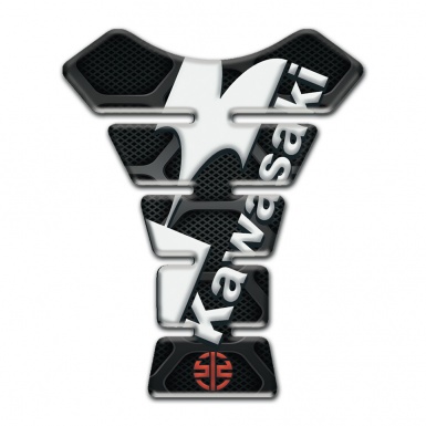 Kawasaki Tank Fuse Dark Base White Logo 