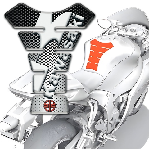 Kawasaki Tank Protector Silver Flakes Style 