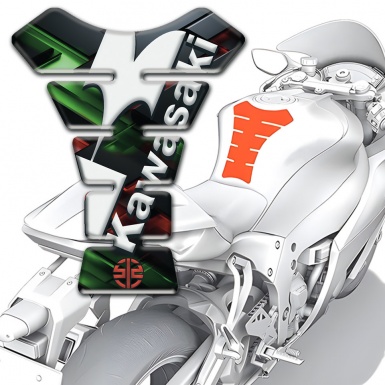Kawasaki Tank Guard Pads 3D Colors Design