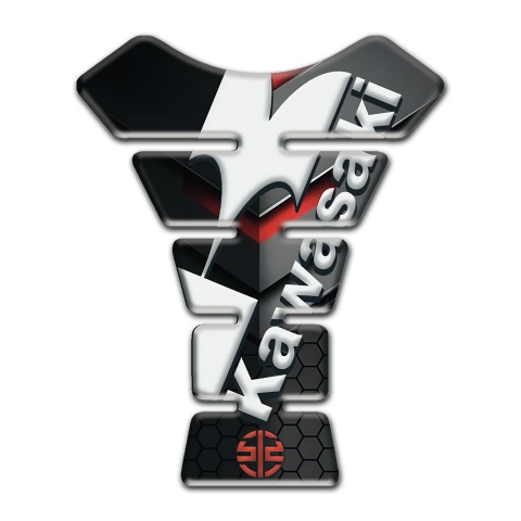 Kawasaki Tank Pad Protector Background Red Colors Style 