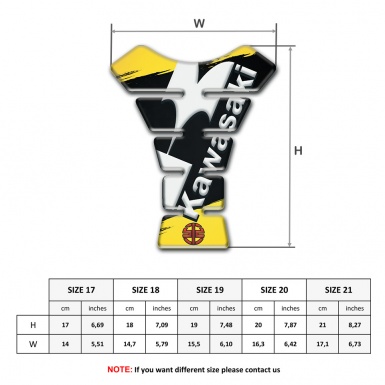 Kawasaki Tank Protector Yellow Black painting Work Style
