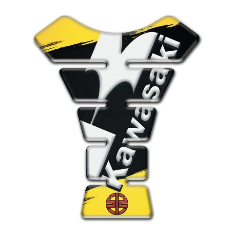 Kawasaki Tank Protector Yellow Black painting Work Style 