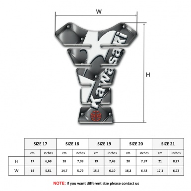 Kawasaki Tank Guard Pads Gray Leather Version