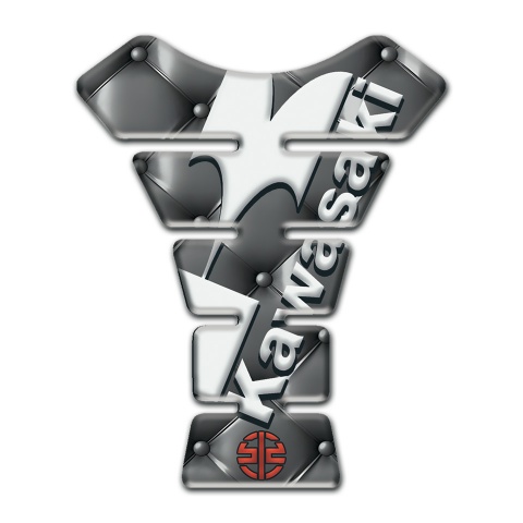 Kawasaki Tank Guard Pads Gray Leather Version 