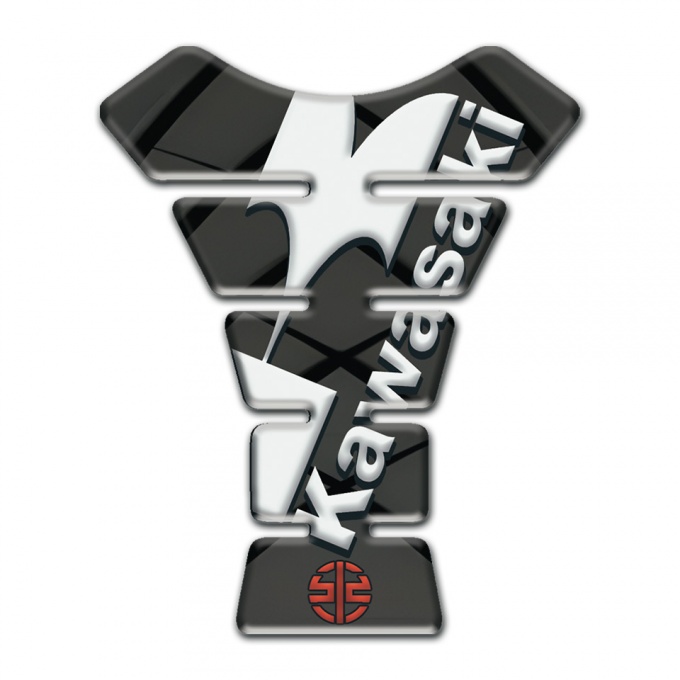 Kawasaki Tank Fuse Gray with Black Stripes design