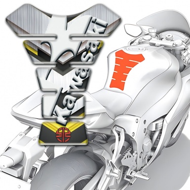 Kawasaki Tank Pad Protector Amazing Silver Design