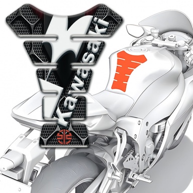 Kawasaki Tank Pad Motorbike 3D DEcoration design