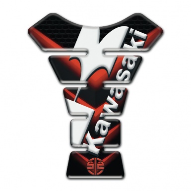 Kawasaki Tank Fuse Red V Shape Details Design