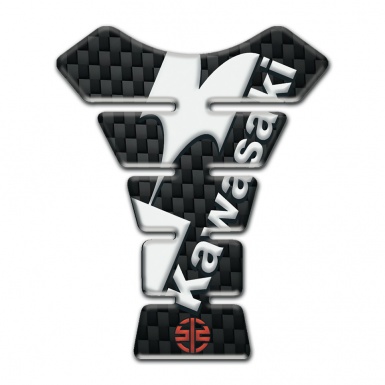 Kawasaki Tank Guard Pads Black Fibers Variant 